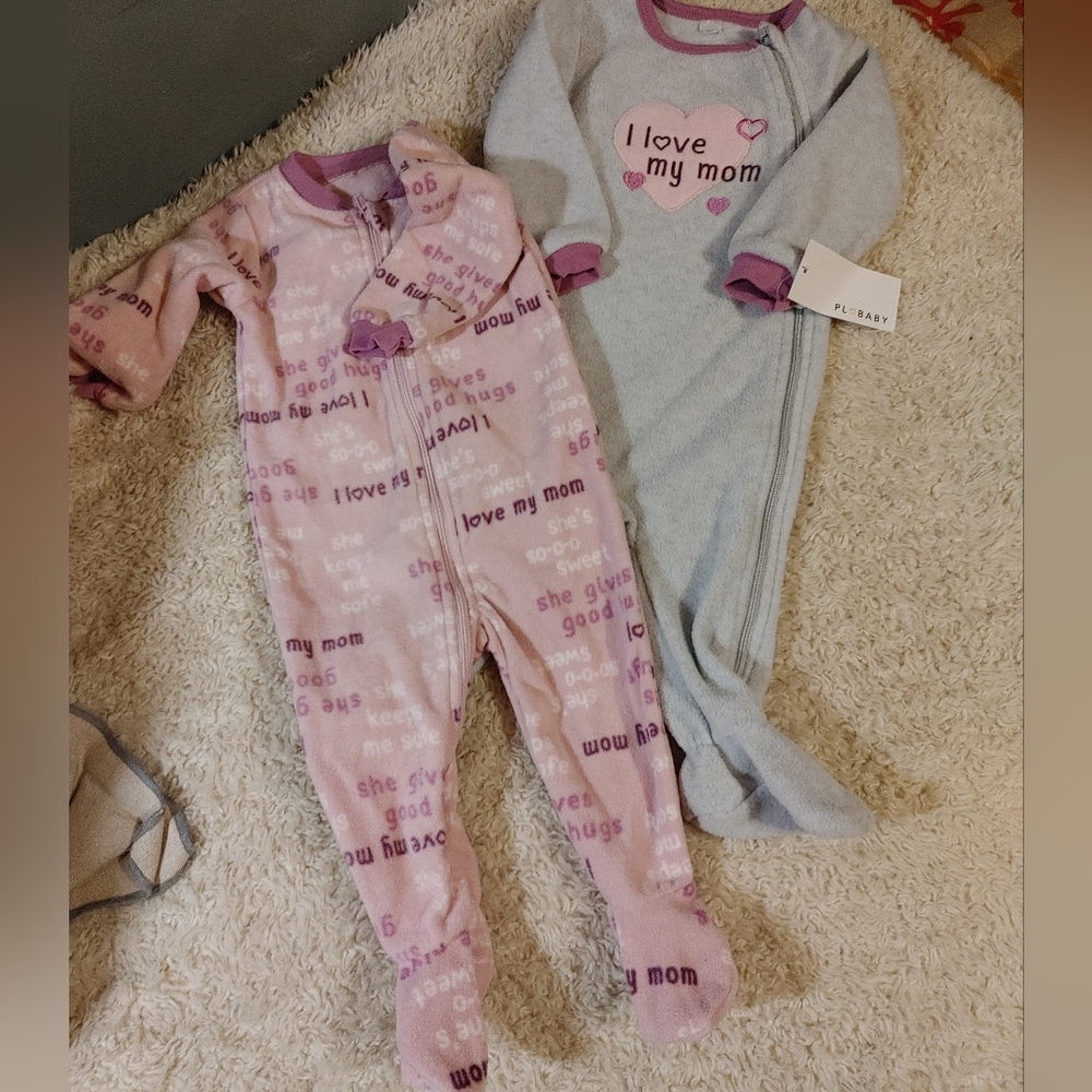 2 for $25 PLAY BABY 2 pairs of footie pajamas NWT